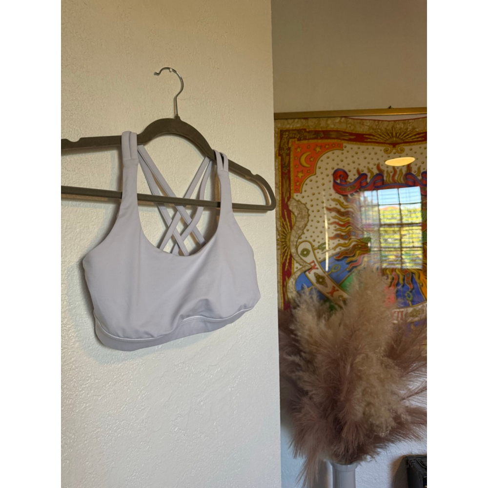 Preowned, Lululemon Energy Bra (Medium Support, 30/32, B–D Cups), white/grey .